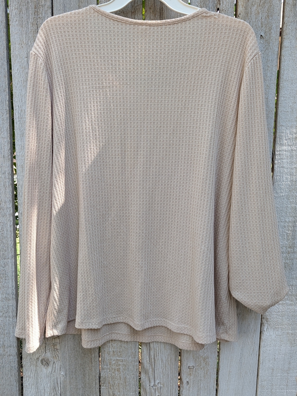 Cato Beige Nashville Graphic Waffle Knit Top XL Guitar Roses Animal Print - Picture 7 of 7